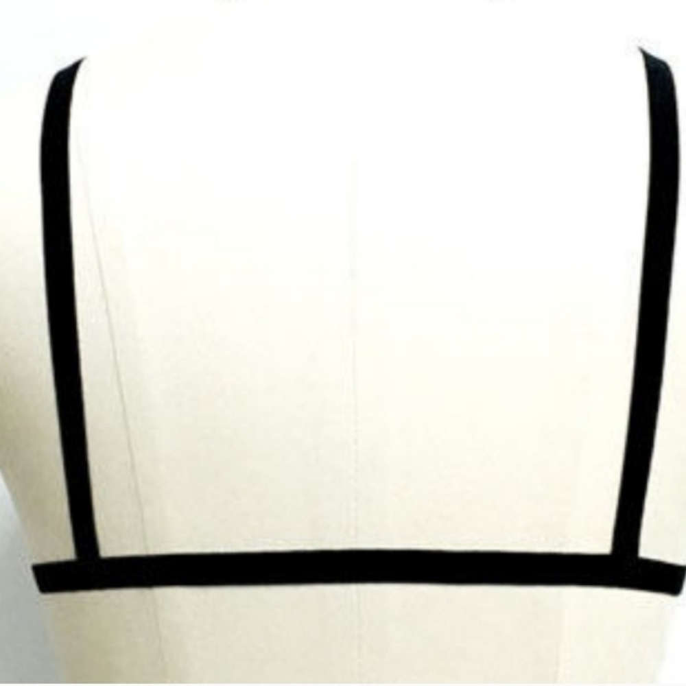 Sexy Strappy Black Cage Bra Harness Bralette - Picture 3 of 6